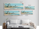 Suez, Egypt Panoramic Canvas Print, Suez, Egypt Painting, Egypt Art, Suez Travel Poster, Travel Art, Vacation Gift