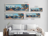 Surabaya, Indonesia Panoramic Canvas Print, Surabaya, Indonesia Painting, Indonesia Art, Surabaya Travel Poster, Travel Art, Vacation Gift