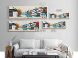 Suzhou, China Panoramic Canvas Print, Suzhou, China Painting, China Art, Suzhou Travel Poster, Travel Art, Living Room Painting