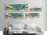 Tumaco, Colombia Panoramic Canvas Print, Tumaco, Colombia Painting, Colombia Art, Tumaco Travel Poster, Travel Art, Housewarming Gift