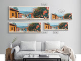 Tumbes, Peru Panoramic Canvas Print, Tumbes, Peru Painting, Peru Art, Tumbes Travel Poster, Travel Art, Guest Room Painting