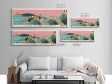 Tuxtla Gutierrez, Mexico Panoramic Canvas Print, Tuxtla Gutierrez, Mexico Painting, Mexico Art, Tuxtla Gutierrez Travel Poster, Travel Art, Living Room Painting