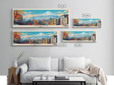 Yerevan, Armenia Panoramic Canvas Print, Yerevan, Armenia Painting, Armenia Art, Yerevan Travel Poster, Travel Art, Guest Room Painting