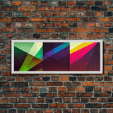 Abstract Colorful Painting Bright Multicolor wall art Framed Abstract canvas Print Brush Strokes Abstract canvas art Living room wall art