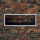 Panoramic Bar Wall Art, Vintage 19th Century Bar Wall Art, Framed Canvas Print, Bar Cart Art, Bar Wall Art, Bar Art Prints, Antique Bar Art