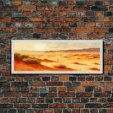 Panoramic Canvas Print of Desert Landscape at Sunset - Perfect for Living Room, Bedroom, or Office Decor, Western Decor, Wild West