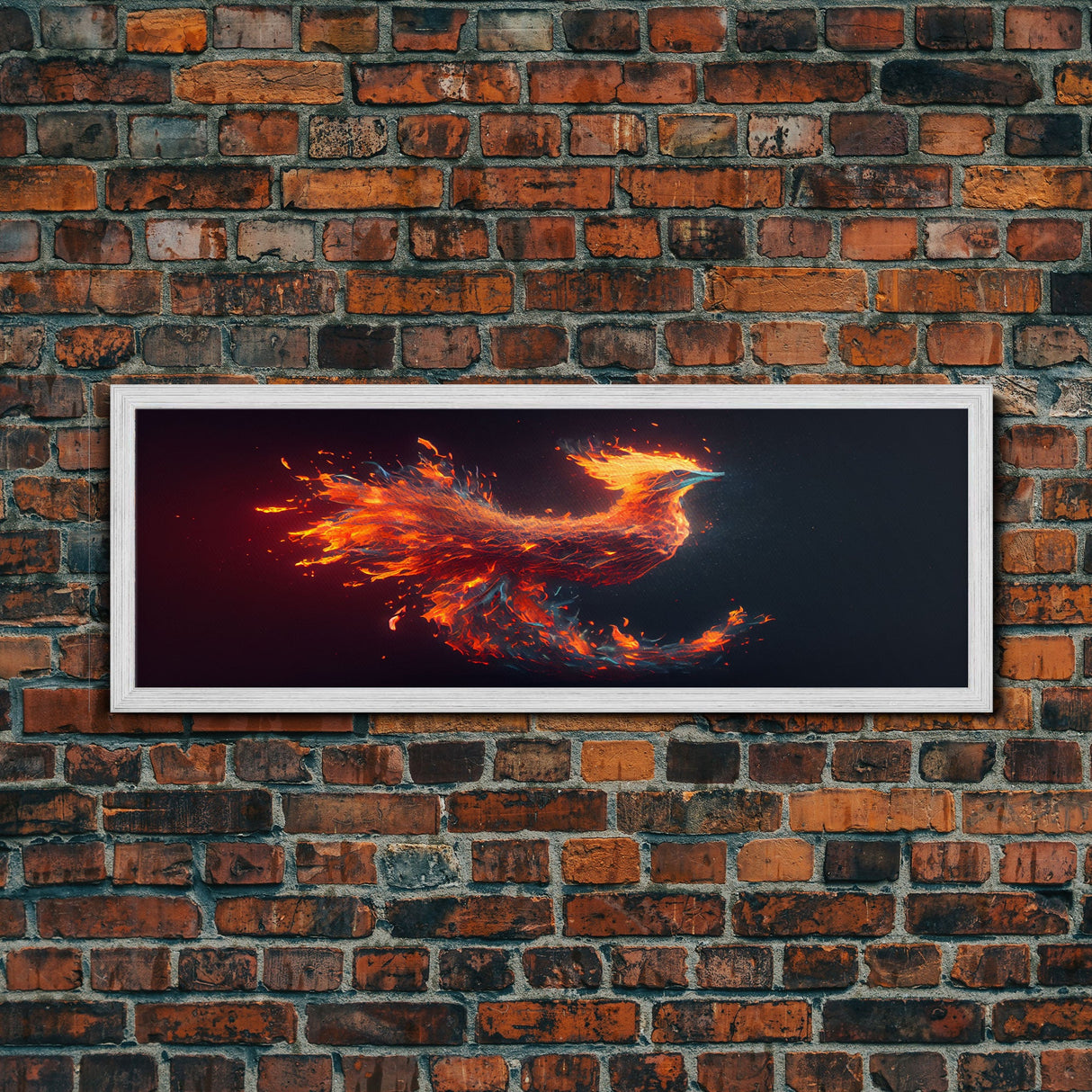 Panoramic Canvas Print Of "The Phoenix" - Rebirth Art - Framed Canvas Art - Framed Wall Art - Incredibly Beautiful Phoenix Decor