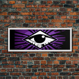 Violet All Seeing Eye Wall Art Print, Eye Canvas Art, Eye Of Horus Wall Art, Framed Art Print, Wall Decor, Panoramic, Wall Art, Canvas Print