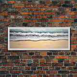 Minimalist Beach Canvas Art Print, Seashore, Shoreline, Ocean, Waves, Canvas Wall Art Beach, Wall Decor, Panoramic, Wall Art, Canvas Print