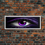 Violet Eye Art Print, Big Eye Art Painting, Canvas Print, Eye Canvas Art, Framed Art Print, Wall Decor, Panoramic, Wall Art, Canvas Print