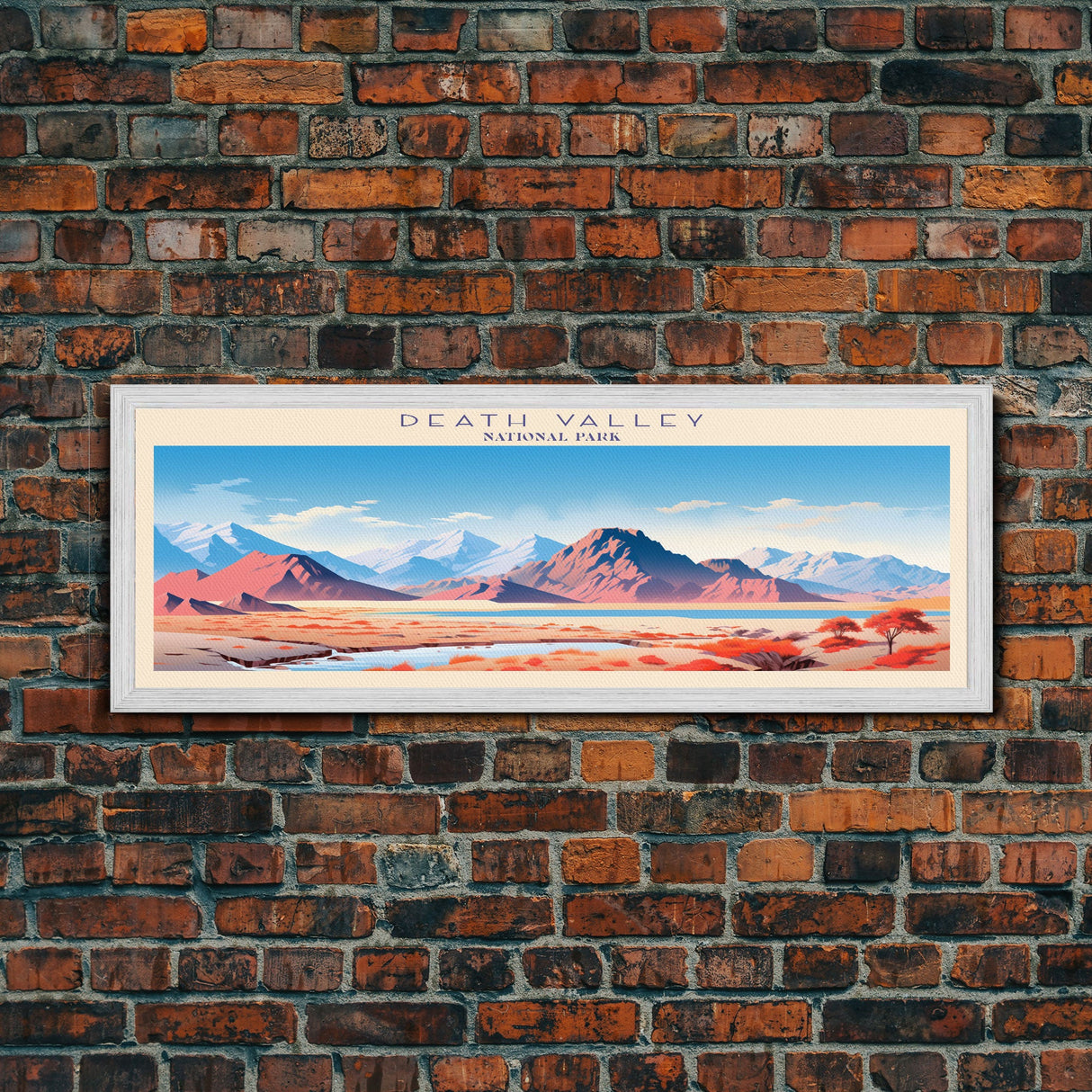 Death Valley National Park, Panoramic California Travel Art, National Park Print, Minimalist Travel Art, Midcentury Modern Style Landscape