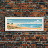 Indiana Dunes National Park, Panoramic Indiana Travel Art, National Park Print, Minimalist Travel Art, Midcentury Modern Style Landscape