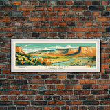 Mesa Verde National Park Panoramic Colorado Travel Art, National Park Print, Minimalist Travel Art, Midcentury Modern Style Landscape