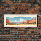 Mesa Verde National Park Panoramic Colorado Travel Art, National Park Print, Minimalist Travel Art, Midcentury Modern Style Landscape