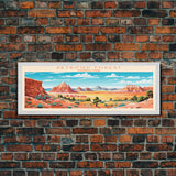 Petrified Forest National Park Panoramic Arizona Travel Art, National Park Print, Minimalist Travel Art, Midcentury Modern Style Landscape