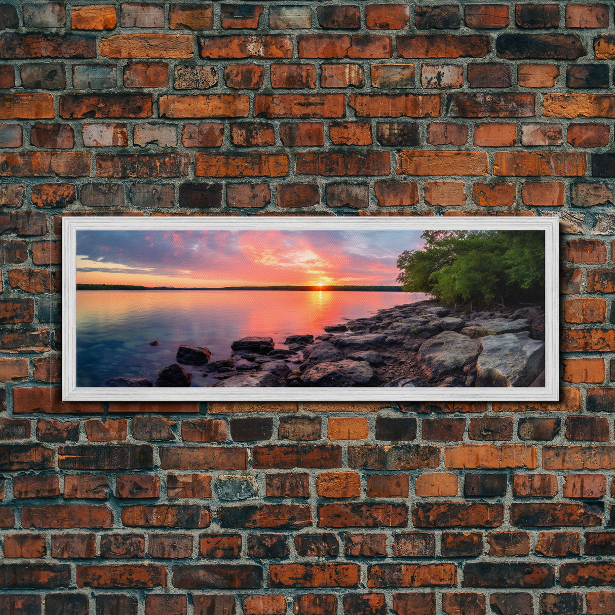 Photographic Panoramic of Biscayne Florida National Park, Sunset Photography, National Park Art, Framed Canvas Print, Landscape Photography