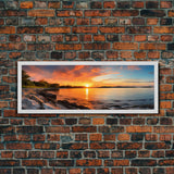 Photographic Panoramic of Biscayne National Park, Sunset Photography, National Park Art, Framed Canvas Print, Landscape Photography