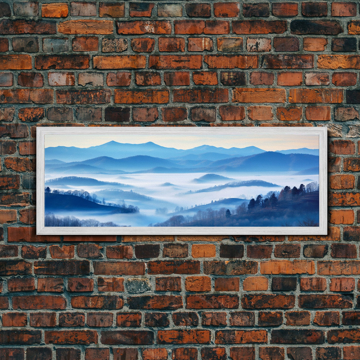 Blue Ridge Mountains Panoramic Wall Art, Bluebridge Mountains National Parkway, Beautiful Cabin Decor, Boho Photography Wall Art Print