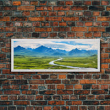 Panoramic of Denali National Park, Extra Large Wall Art, Panoramic Wall Art, Panoramic Print, Landscape Photography, Landscape Print