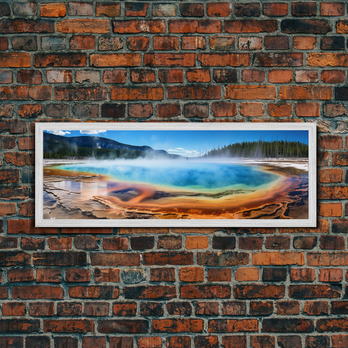 Panoramic of Grand Prismatic Spring Yellowstone, Extra Large Wall Art, Panoramic Wall Art, Panoramic Landscape Print, Landscape Photography