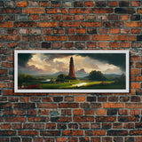 The Dark Tower, Ready To Hang Canvas Print, Panoramic Art, High Fantasy Concept Art