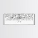 Panoramic Atlanta City Map, Georgia Art, Map Print, Minimalist Wall Art, Canvas Art, Housewarming Gift, Street Map Art, Closing Gift