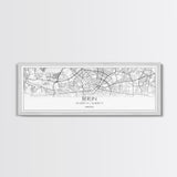 Panoramic Berlin City Map, Germany Art, Map Print, Minimalist Wall Art, Canvas Art, Housewarming Gift, Street Map Art, Closing Gift