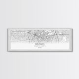 Panoramic Brussels City Map, Belgium Art, Map Print, Minimalist Wall Art, Canvas Art, Housewarming Gift, Street Map Art, Closing Gift