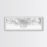 Panoramic Bucharest City Map, Romania Art, Map Print, Minimalist Wall Art, Canvas Art, Housewarming Gift, Street Map Art, Closing Gift