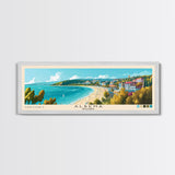 Albena, Bulgaria Panoramic Beach Print, Vacation Gift, Bulgaria Wall Art, Framed Canvas Print, Framed Beach Painting