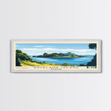 Auckland Island, New Zealand Panoramic Beach Print, Vacation Gift, New Zealand Wall Art, Beach Painting, Beach Decor, Beach Painting