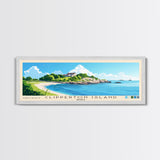 Clipperton Island, France Panoramic Print, Vacation Gift, France Wall Art, Beach Painting, Beach Decor, Large Wall Art, Wood Frame Art