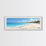 Cockburn Town Beach, Turks and Caicos Panoramic Beach Print, Vacation Gift, Turks and Caicos Wall Art, Beach Painting, Beach Decor, Beach Painting