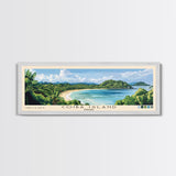 Coiba Island, Panamá Panoramic Beach Print, Vacation Gift, Panamá Wall Art, Beach Painting, Beach Decor, Beach Painting