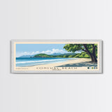 Conchal Beach, Costa Rica Panoramic Print, Vacation Gift, Costa Rica Wall Art, Beach Painting, Beach Decor, Large Wall Art, Wood Frame Art