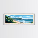 Costa Ballena, Costa Rica Panoramic Beach Print, Vacation Gift, Costa Rica Wall Art, Framed Canvas Print, Framed Beach Painting