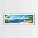 Cuba, Cuba Panoramic Beach Print, Vacation Gift, Cuba Wall Art, Beach Painting, Beach Decor, Beach Painting