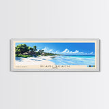 Diani Beach, Kenya Panoramic Beach Print, Vacation Gift, Kenya Wall Art, Framed Canvas Print, Framed Beach Painting