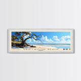 Driftwood Beach, Georgia Panoramic Beach Print, Vacation Gift, Georgia Wall Art, Framed Canvas Print, Framed Beach Painting