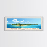 Elbow Cay, Abaco Islands, Bahamas Panoramic Print, Vacation Gift, Bahamas Wall Art, Beach Painting, Beach Decor, Beach Or Lakehouse Art