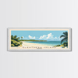 Eleuthera Island, Bahamas Panoramic Beach Print, Vacation Gift, Bahamas Wall Art, Beach Painting, Beach Decor, Beach Painting