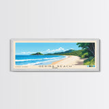 Geribá Beach, Brazil Panoramic Beach Print, Vacation Gift, Brazil Wall Art, Framed Canvas Print, Framed Beach Painting