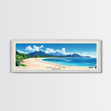 Gili Air, Indonesia Panoramic Beach Print, Vacation Gift, Indonesia Wall Art, Framed Canvas Print, Framed Beach Painting