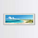 Grand Turk, Turks and Caicos Panoramic Print, Vacation Gift, Turks and Caicos Wall Art, Beach Painting, Beach Decor, Beach Or Lakehouse Art