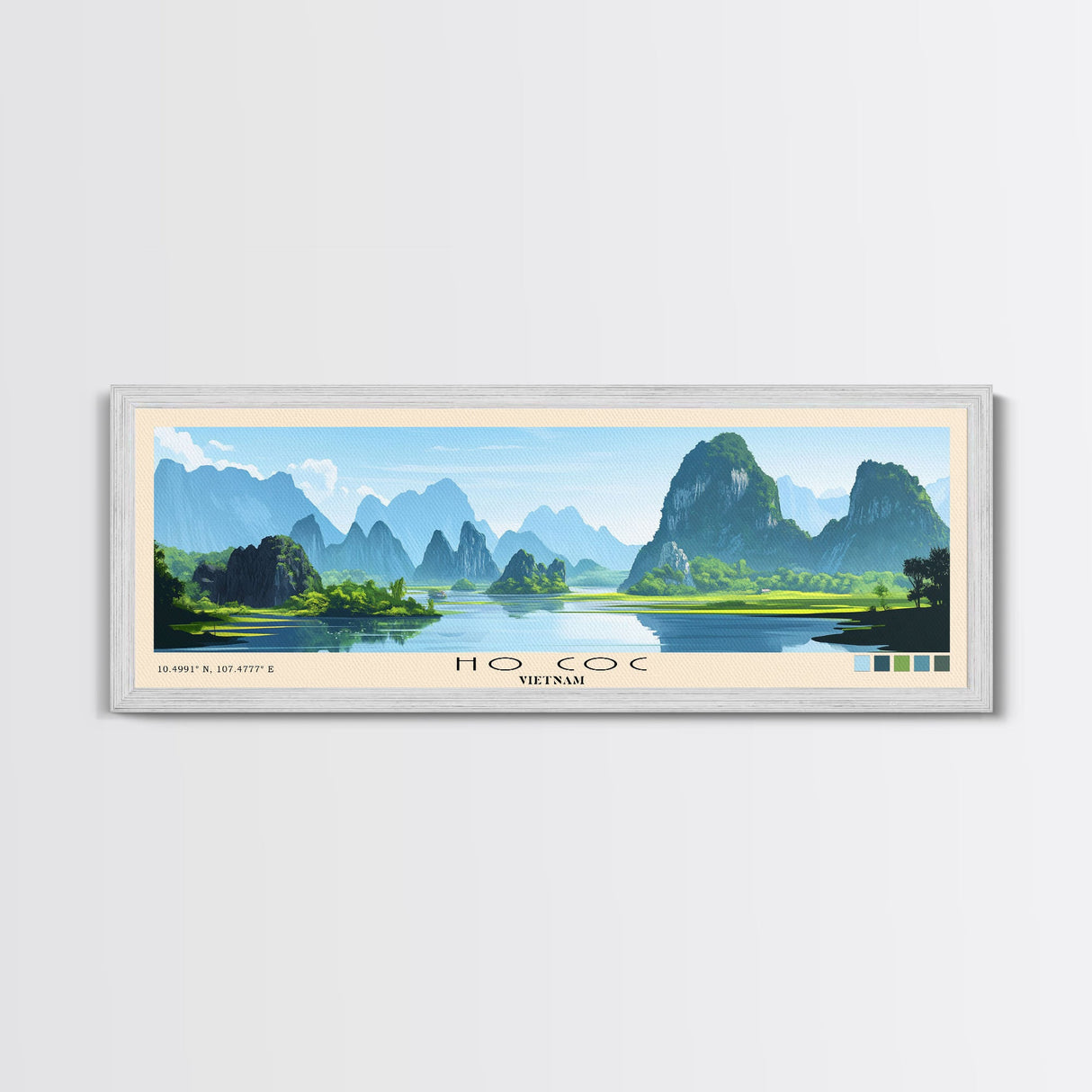 Ho Coc, Vietnam Panoramic Beach Print, Vacation Gift, Vietnam Wall Art, Beach Painting, Beach Decor, Beach Painting