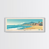 Huanchaco, Peru Panoramic Print, Vacation Gift, Peru Wall Art, Beach Painting, Beach Decor, Large Wall Art, Wood Frame Art