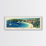 Hvar Beach Club, Croatia Panoramic Beach Print, Vacation Gift, Croatia Wall Art, Beach Painting, Beach Decor, Beach Painting