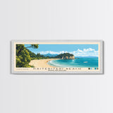 Kaiteriteri Beach, Nelson, New Zealand Panoramic Beach Print, Vacation Gift, Nelson, New Zealand Wall Art, Beach Painting, Beach Decor, Beach Painting