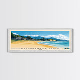 Katsurahama Beach, Japan Panoramic Beach Print, Vacation Gift, Japan Wall Art, Framed Canvas Print, Framed Beach Painting