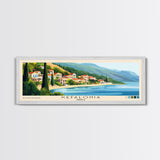 Kefalonia, Greece Panoramic Print, Vacation Gift, Greece Wall Art, Beach Painting, Beach Decor, Large Wall Art, Wood Frame Art